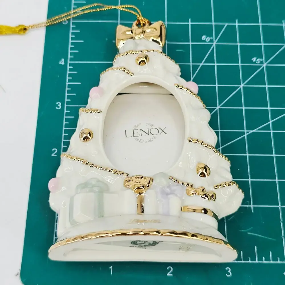 Lenox Porcelain Ornament Christmas Tree Photo Frame Personalized Named Brett